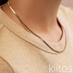 つけっぱなしOK♪ 316L サージカルステンレス　スネークチェーン　ネックレス　2mm  kiitos 金属アレルギー対応　アレルギーフリー　ステンレス