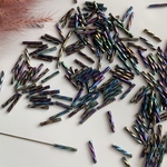 【15g】約180個　12mmガラスツイスト竹ビーズ