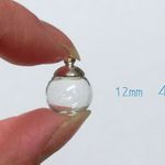 ◆送料込み！◆丸いガラス小瓶 (ガラスドーム）12mm 4個