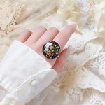 オリエンタルflower （black）リング