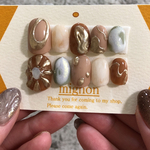 🪵brown × gold ☕️ ネイルチップ