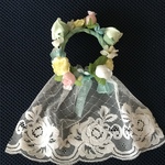 ウサギのベール付き花冠