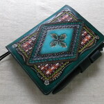 拭き染めのほぼ日手帳カバー　文庫本サイズ　牛革　