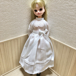 リカちゃん　ラグラン袖ワンピース　白