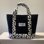 ダルメシアン トートバッグ (black×ダルメシアン(white))