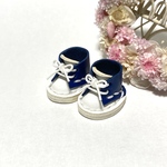 ＊送料無料＊mini☆mini ミニチュアひも靴⑦（ホワイト&ロイヤルブルー）