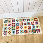 【送料無料】レトロでカラフルなモチーフマット　colorful