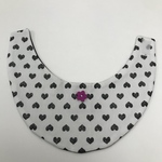 aiboちゃんのスタイ　aibo's bib 黒ハート&デニム