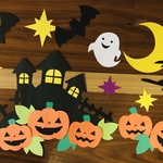 壁面飾り　秋　 Halloween 魔女ver.