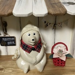 しろくま貯金箱  帽子 と 付けエリ