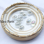 10pac✿︎ラウンド　ガラス　ビーズ　クリア