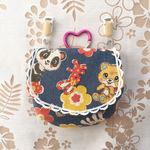 名入れ可 移動ポケット♡レトロアニマルキッズ ネイビー③
