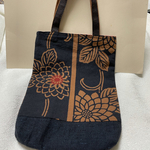 ［送料無料］ミニトート(小手さげ)ビンテージ浴衣生地柿渋染め