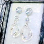 SALE꙳★*ﾟ海 深海 オーロラ クリア ピアス イヤリング