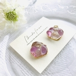 gem jelly（パープル）耳飾り①