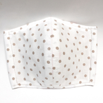 立体 マスク 4重ガーゼ × 綿 白 ドット  #5《大》大人用