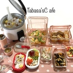 hand made ミニチュア　ドールハウス　作り置き　常備菜　秋のお弁当