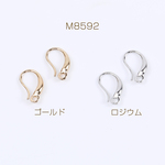 M8592-G  18個  フックピアス U字型 8×15mm 3×（6ヶ）