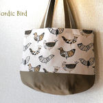 ✾Nordic Bird✾ 北欧の小鳥 ふんわりトートバッグ