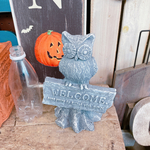 ラスト！ウエルカムふくろう陶器♡【フクロウオブジェ】welcomeガーデン雑貨♡オブジェ