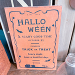 ラスト！ハロウィンボード♡オレンジ【インテリア雑貨ガーデン雑貨】植物と同梱の場合、送料無料♡ウッドプレート壁掛け