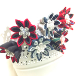 ２個セット＊つまみ細工のお花髪ゴム