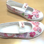 名前入り♪オーダーメイド♪デコパージュ上履き♪蝶うわばき