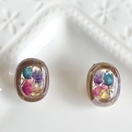 𝕜𝕦*𝕞𝕠𝕞𝕠𖦥⚘𖡡𖤣秋のキャンディー フラワー レジン 小ぶり ピアス