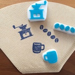 消しゴムはんこ(コーヒーセット・持ち手なし)
