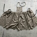 【秋SALE】FRENCH LINEN100％　NABK　ギャザーエプロン　W100H97