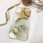 『Olive』秋 新作♡ オリーブ オリーブカラー グリーン　ニュアンス ニュアンスケース iPhoneケース アルコールインクアート