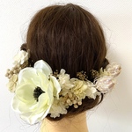 大きなアネモネ💐がインパクト大❗️幸せのヘッドドレス❣️