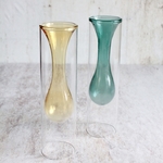 色付きガラスのフラワーベース【単品】花瓶