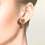 【ピアス／イヤリング】ピンクガーベラ
