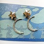 gold moon pierce / earring