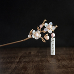 花枝のかんざし　高級シェルパール＆シェル細工　　和装髪飾り　簪　