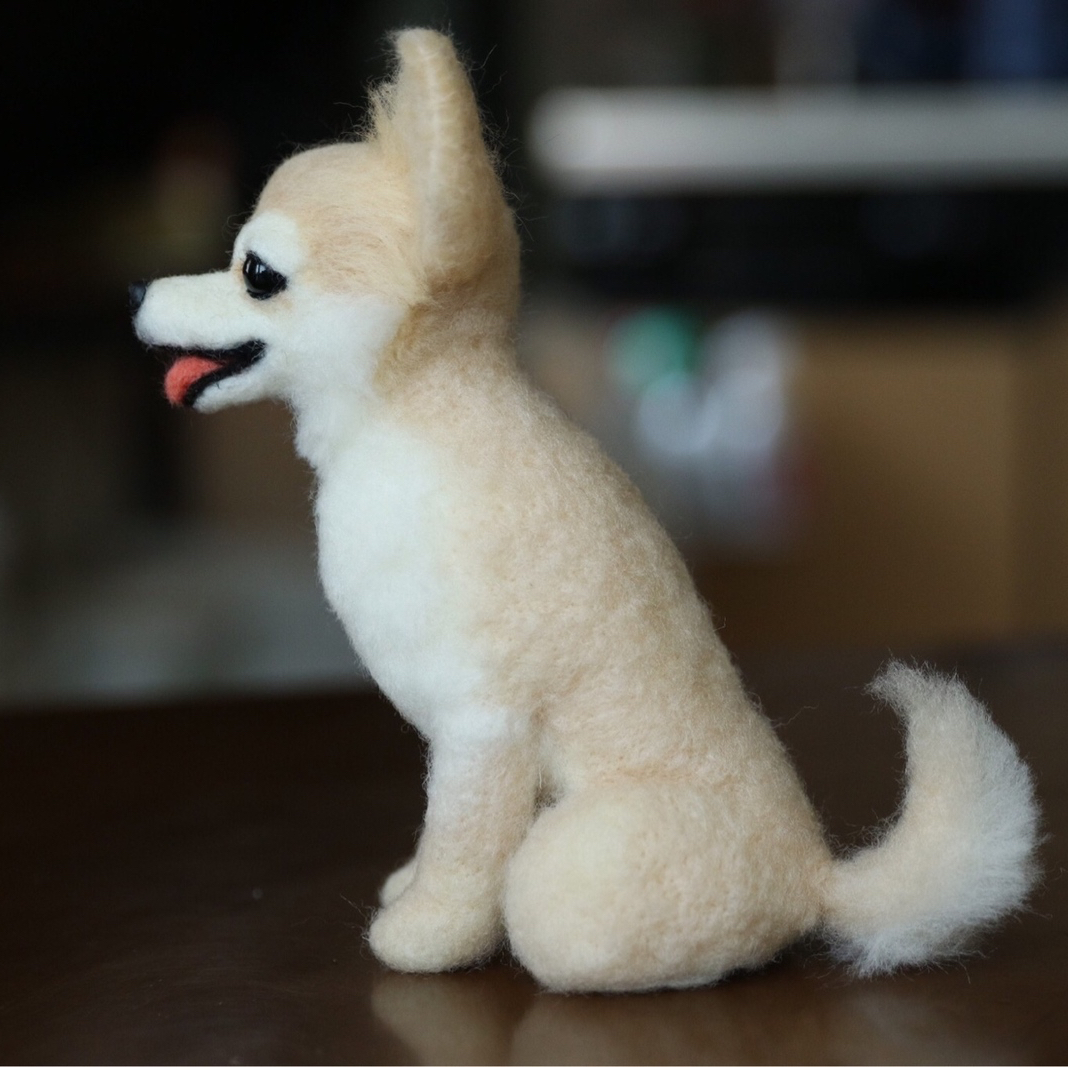 羊毛フェルト ロングコートチワワ(柴犬カット) - MELLKOTA'S