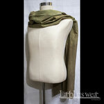 手染め一点モノ「片マント」(黄茶)（8-134、135）／LarpLus wear