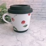 ポーセラーツ マグカップ(ふたつきチェリー)