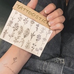 【NEW】韓国風 Vintage Flower タトゥーシール