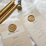 Mocha Brown  ＊Wedding MENU & Guest Name & Sealing stamp＊ メニュー表&ドリンク&シーリングスタンプ