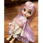 ネオブライス☆たっぷりピンクのファーのトップスとふんわりパンツのセットアップ