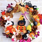 ハロウィン フラワーリース スワッグ  ✿︎ 玄関リース