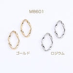 送料無料  8個  フレームパーツ メタルチャーム メタルフレームチャーム ツイストオーバル 12×24mm（8ヶ） M8601-G