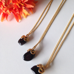 天然石 モリオンのシンプルなネックレス