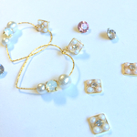 Spring pearl heart♡ノンホールピアス