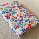 ブックカバー　文庫用　紅型植物型