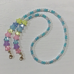 キッズ用  マスクストラップ*.♡  カラフルスター×ブルー   名前入りにもできます⋆⑅