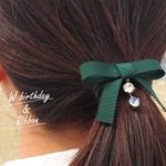 可愛いリボン付き選べる「２人の誕生日」ヘアゴム【ペア・おそろい】