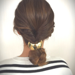 真鍮製クレセント ヘアゴム